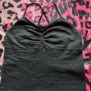 Sexy Black Tank Top with Crossover Straps